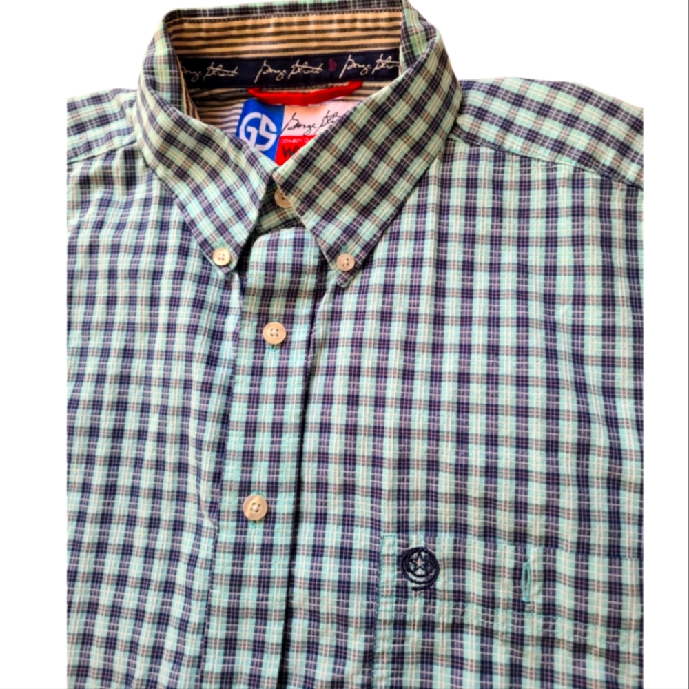 Wrangler George Strait Check Long Sleeve Western Cowboy Shirt Men L SEE DESCRIPT